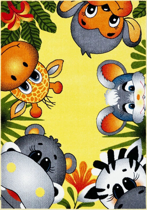 covor copii colorat cu animale safari ideal pentru camera copii decor vesel si educativ
