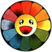 covor copii rotund colorat cu model smiley ideal pentru camera copii decor vesel si modern
