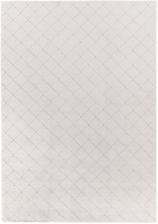 Covor crem model grofat, textura eleganta si fina, ideal pentru living sau dormitor modern