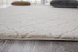 Covor crem pufos model grofat pentru living, gros si confortabil, ideal pentru un decor elegant