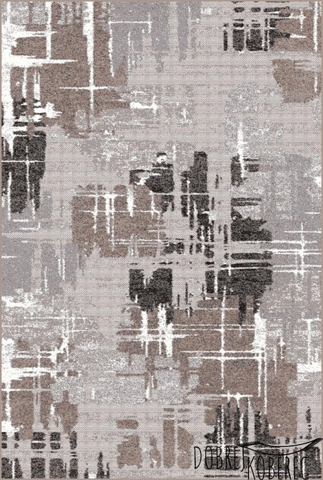 Covor modern abstract gri maro cu design contemporan