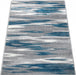 Covor modern gri albastru pentru living elegant, cu model abstract si aspect premium