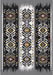 Covor modern gri cu model traditional si design geometric pentru living elegant