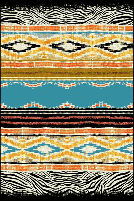 Covor modern living cu model traditional multicolor si aspect decorativ pentru orice incapere.