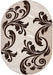 Covor oval modern crem cu maro model decorativ elegant pentru living sau dormitor