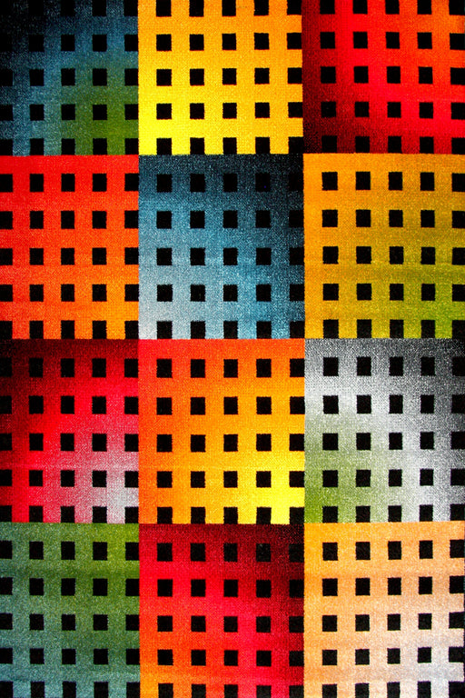 Covor pentru copii colorat cu model geometric, ideal pentru camera copiilor si spatiile de joaca.