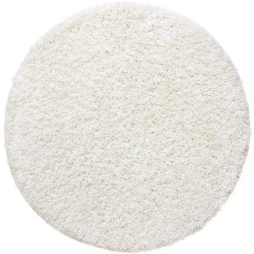 Covor rotund alb pufos modern pentru living sau dormitor, covor decorativ moale