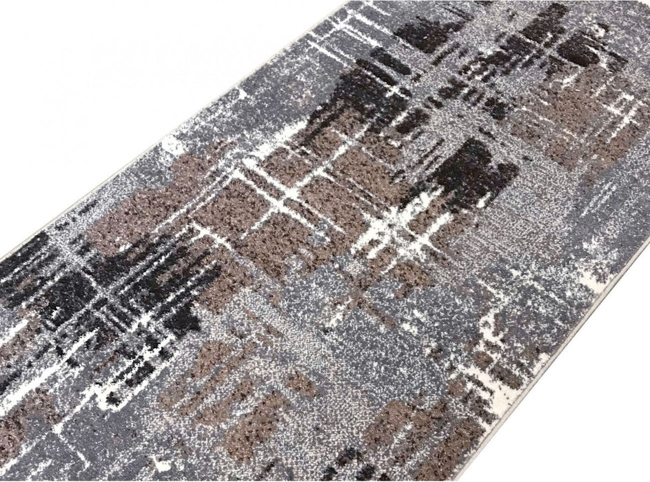 Detaliu textura model abstract gri cu accente maro, traversa moderna pentru decor elegant