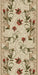 Detaliu model floral traversa covor crem bej, design elegant si decorativ